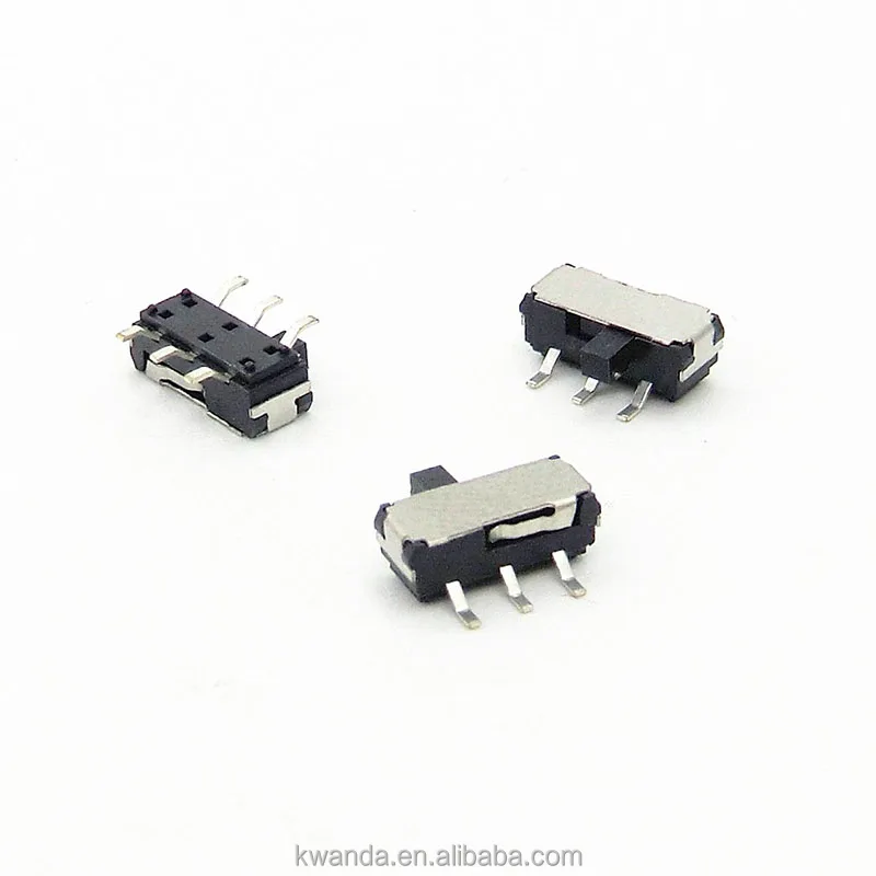 2p2t 6pin mini slide switch 3.5*9*3.2mm push handle switch immediate toggle switch