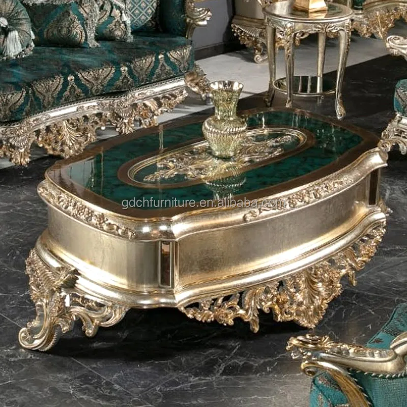 Royal European Sofa Vintage Classic Living Room Furniture  Luxury Classic Solid Wood Carved Fabric Sofa sets