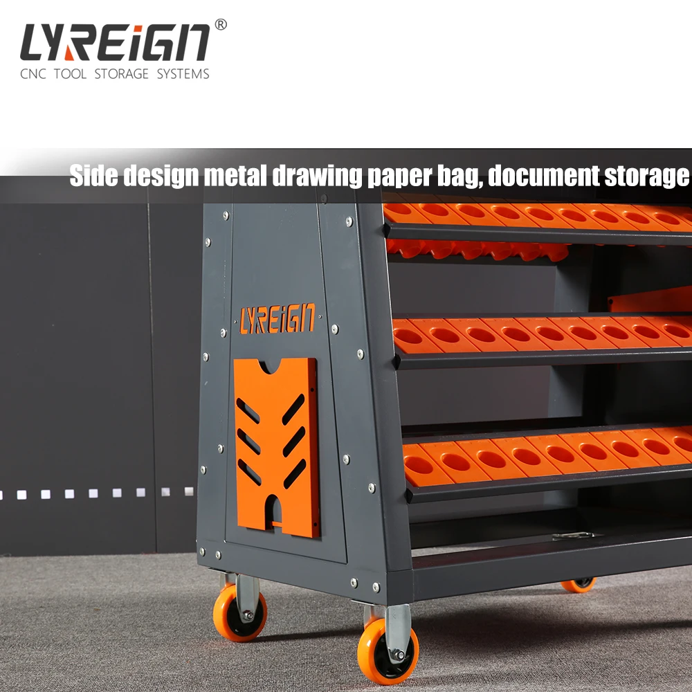 LYREIGN high quality trolley cart cnc machine cart bt40 cat40 tool holder storage cart  iso30 er32