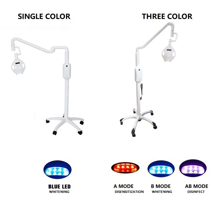 Rotation Arm Cold Blue Light  Laser LED Lamp Dental Teeth Whitening Light Machine With Wheels