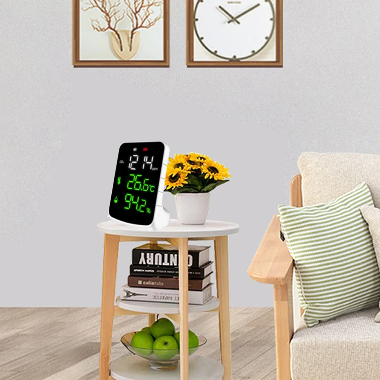 Tuya OEM smart life NDIR CO2 meter high concentration alarm detector air quality meter indoor NDIR sensor gas analyser