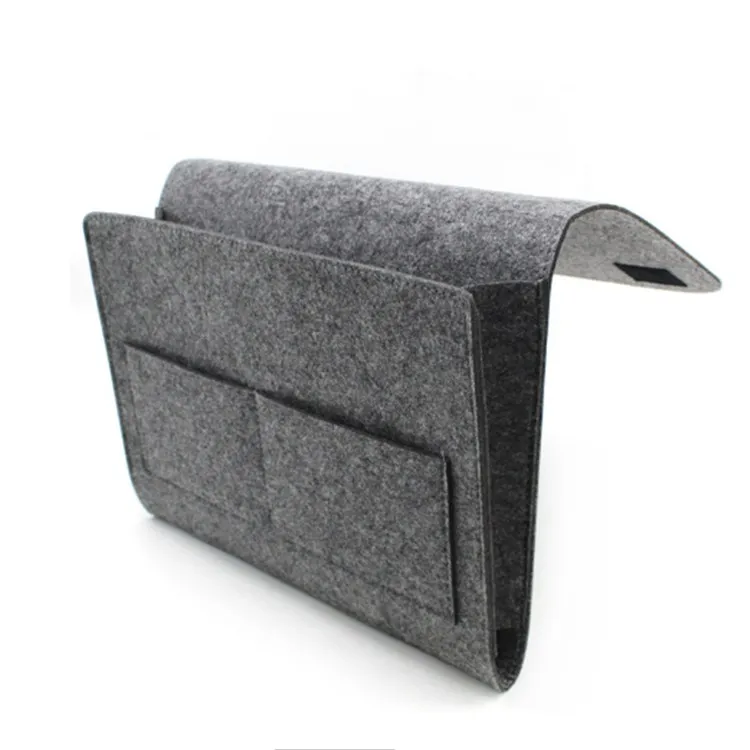 Home rack hanging bag sofa bedside storage bag headphones ipad felt storage bag