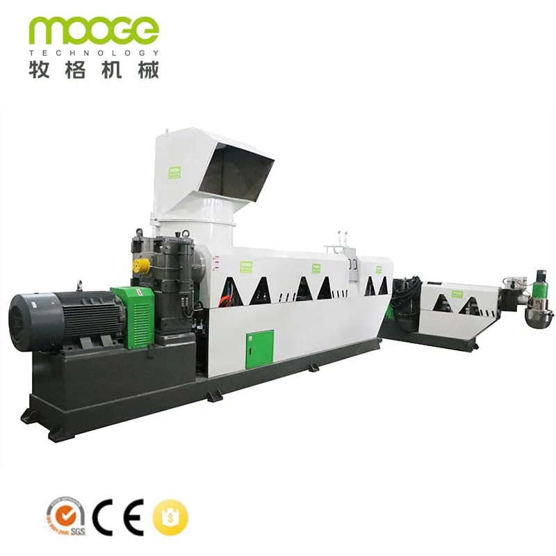 Waste Woven Bags Water Ring Pelleting Machine Production Line / Plastic PP PE Film Granulator Pelletizer