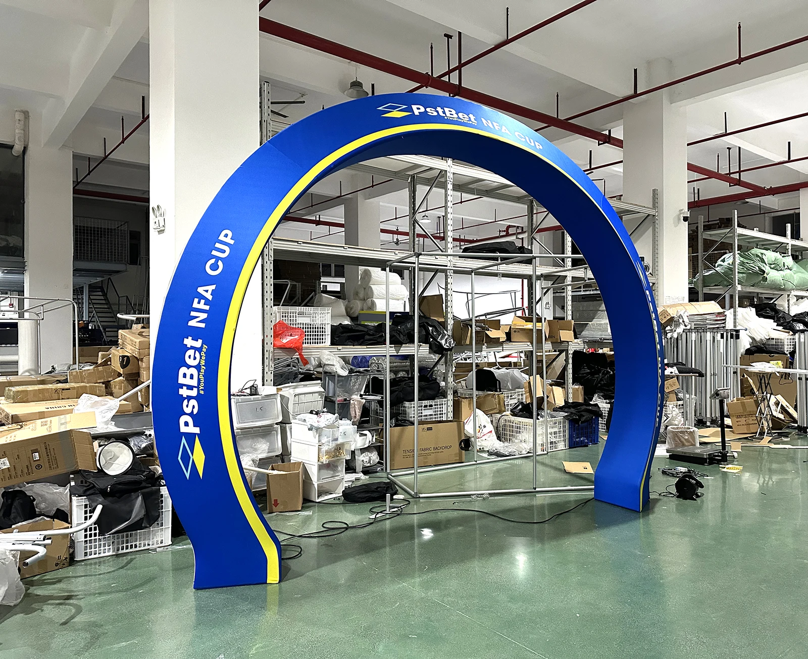 start finish line race arch branded sport events advertising equipment arch football game racing archway door