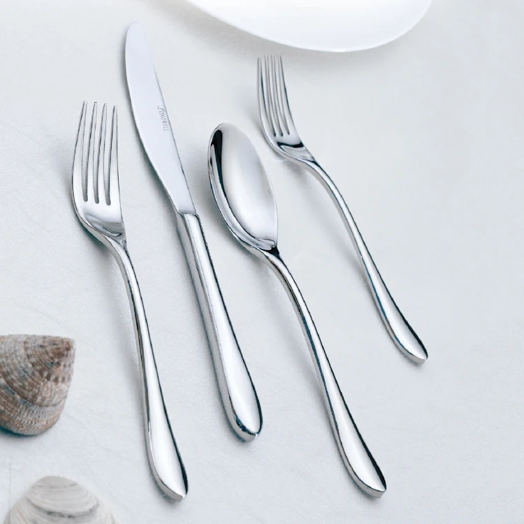 Bulk Luxury Stainless Steel Cutlery Set Fancy Flatware For Hotel Wedding Parties Service Knife Fork Spoon Serving Flatware Sets