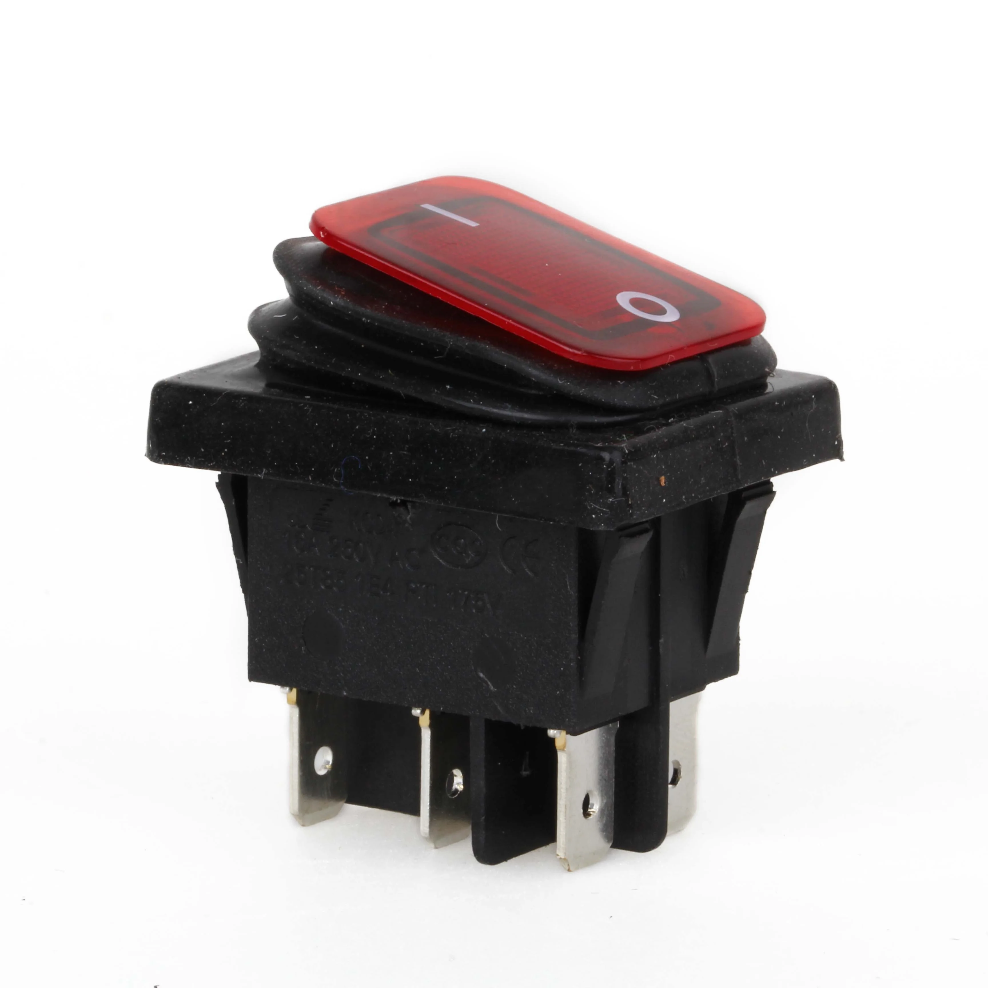 KCD4-203A Hot selling 250v t125 16a 6 pins led waterproof illuminated kcd1 rocker switches boat on off