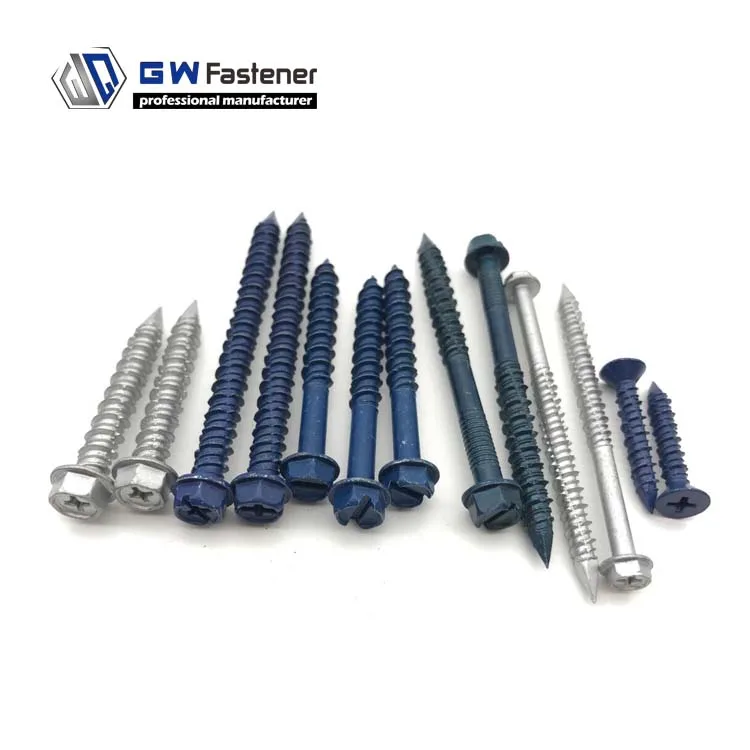 Blue Slotted Hex Washer Head Concrete Screw Concrete Anchor Tapcon Anchor Screw