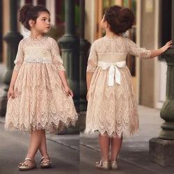 Flower Girl Dresses Summer Lovely Baby Princess Pageant Lace Tulle Little Girls Special Occasion Flower Girl Dresses