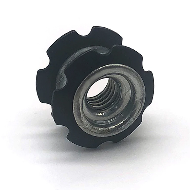 Round Double Layers Metal Insert Hole Plugs Steel Furniture Spring Threaded Tube Insert Nut Sunflower Lock Nut Star Nut