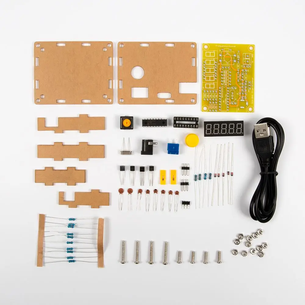 DIY Kits 1Hz-50Mhz Crystal Oscillator Tester Frequency Counter Tester Meter Case Durable DIY Led Kit