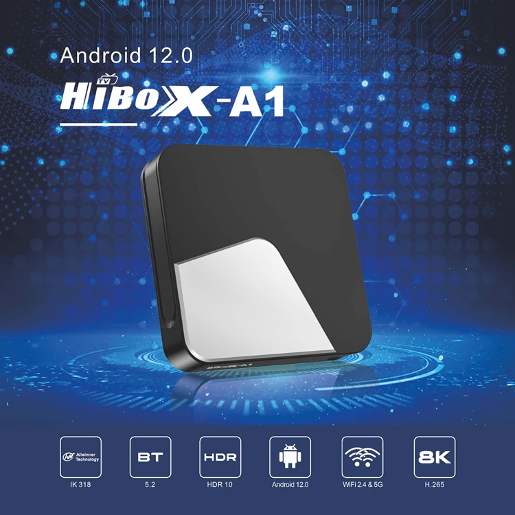 2024 Новый HI-BOX A1 ATV UI Allwinner IK318 Android 12 Smart tv box 4K 2/16GB 4/32GB двойной Wi-Fi STB приставка HIBOX Q1 Q5