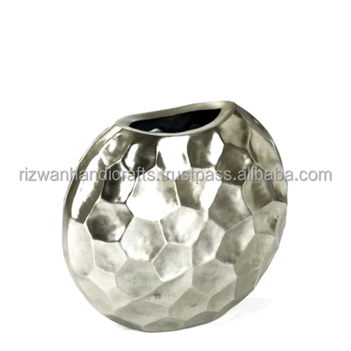 Table Top Gold Color Pedestal Flower Bowl metal wedding flower vase for wedding home decoration.