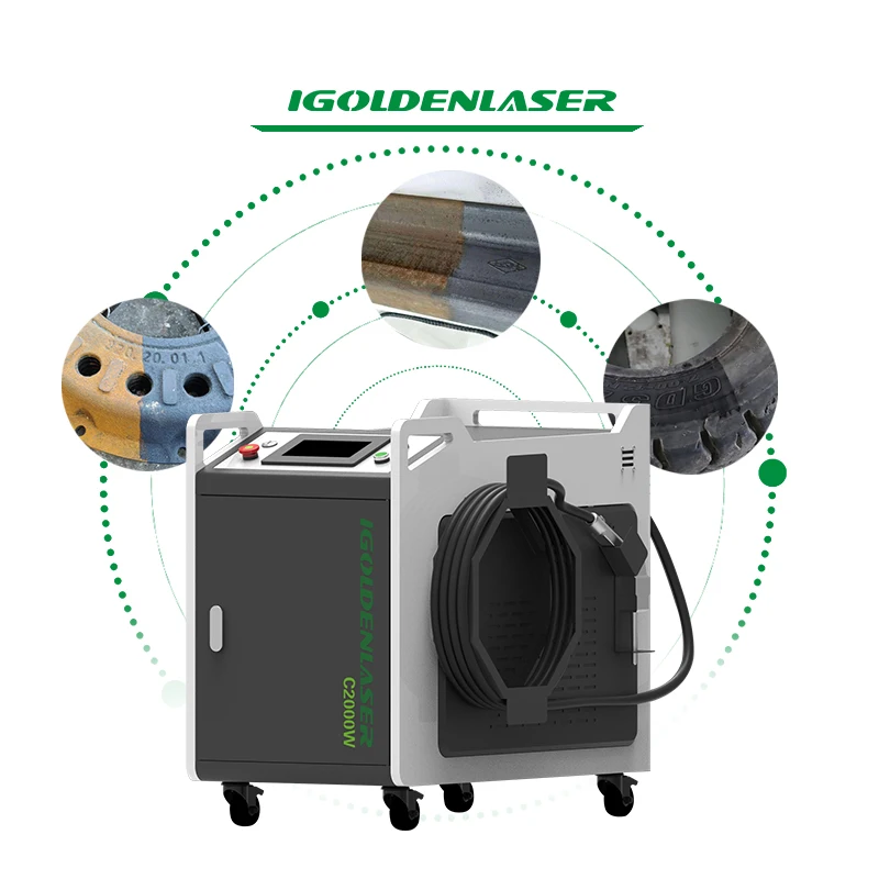 2000W  Laser Cleaning Machine Metal Rust Removal Pulsed Laser Cleaner To Remove Rust And Paint
