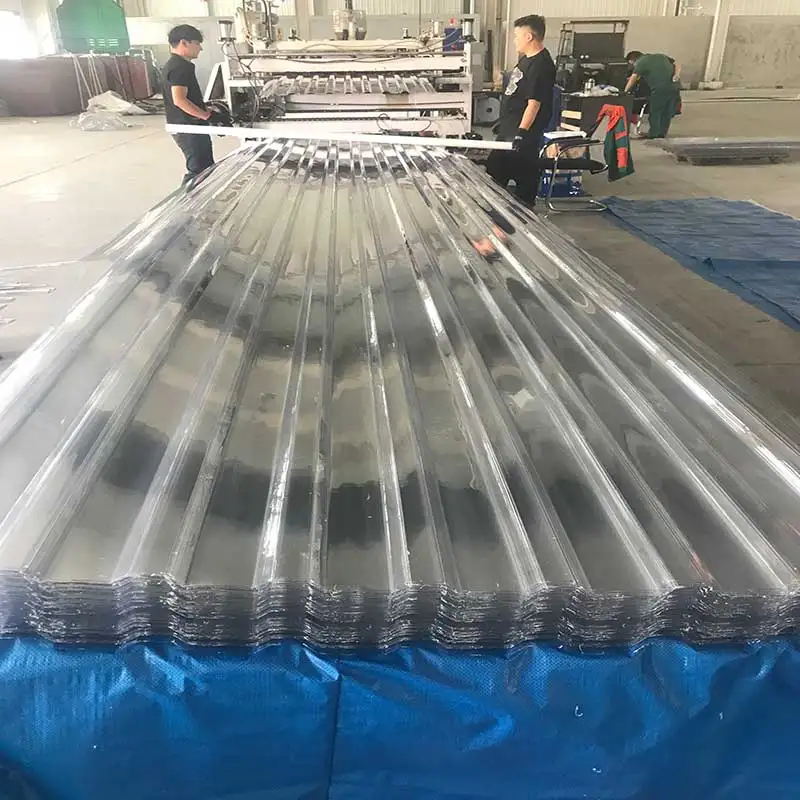 SINHAI 4 x 8 polycarbonate sheet uv corrugated hollow polycarbonate roof sheets 0.6mm-0.7mm-0.8mm-polycarbonate-sheet