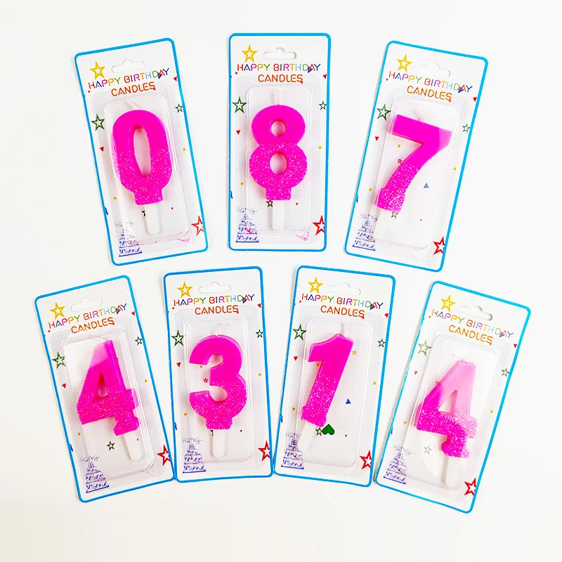 Number birthday candles from 0 to 9