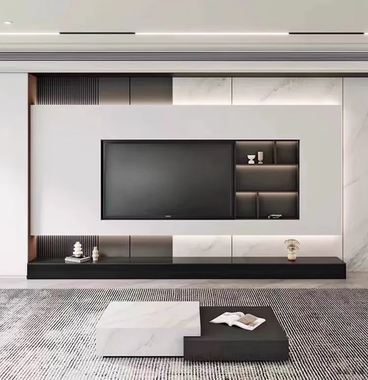 Tv Cabinet Design Matched Living Room Floating Tv Cabinet Modern Luxury Full Wall Fancy Tv Stands