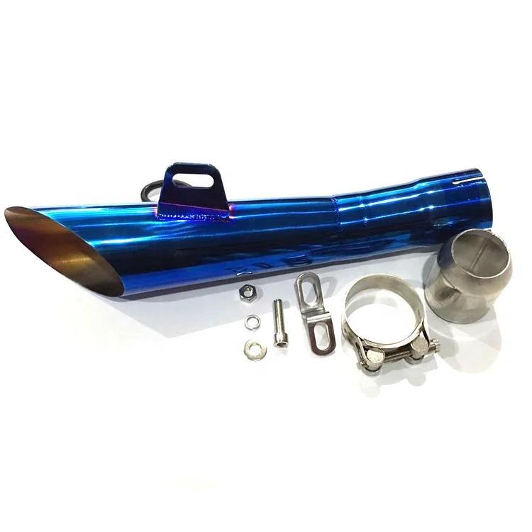Universal Motor Parts,100*235mm Oval shape rainbow stainless steel motorcycle universal ehaust muffler silencer