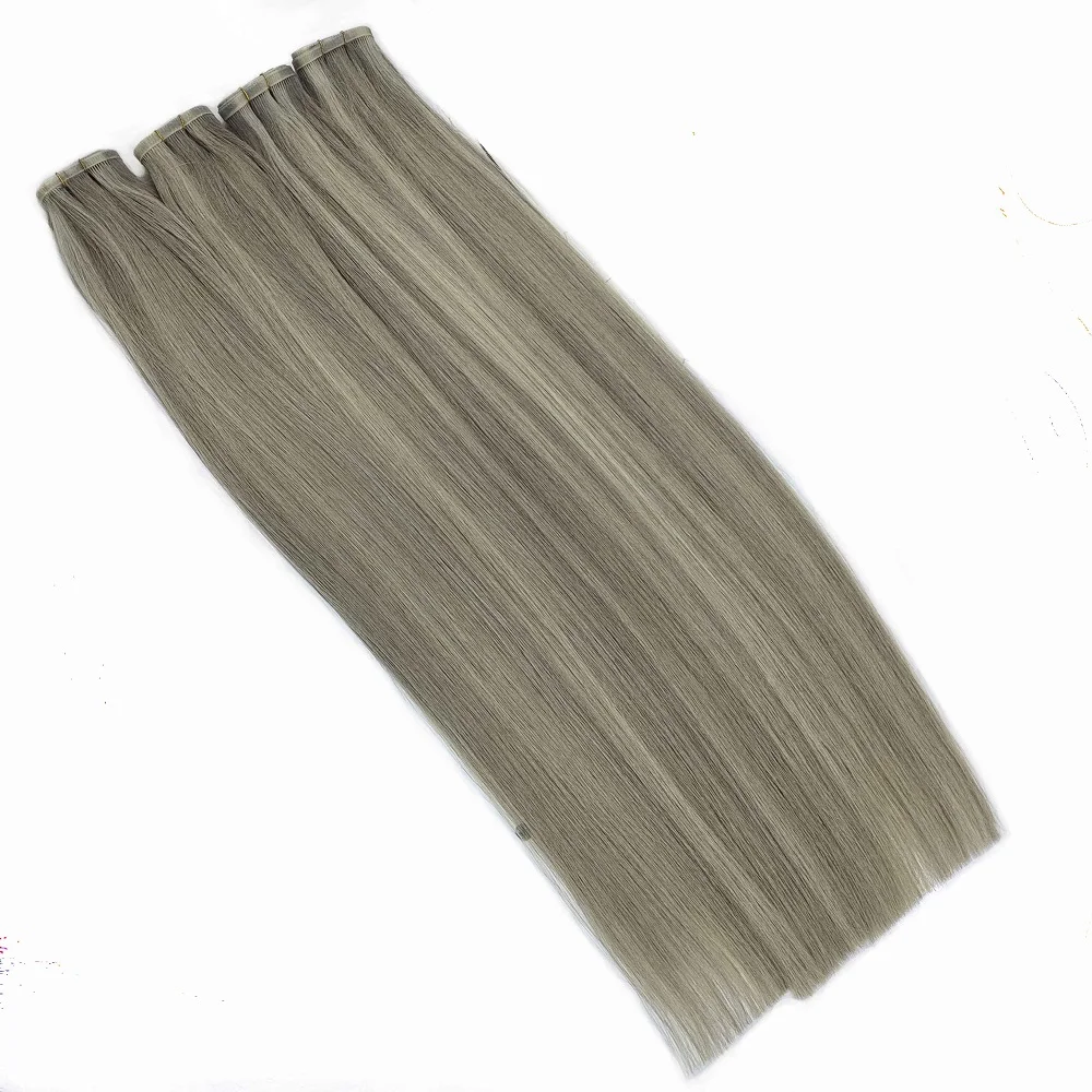 Russian Hair Supplier Double Drawn Raw Virgin Cuticle Aligned Flat Hair Weft