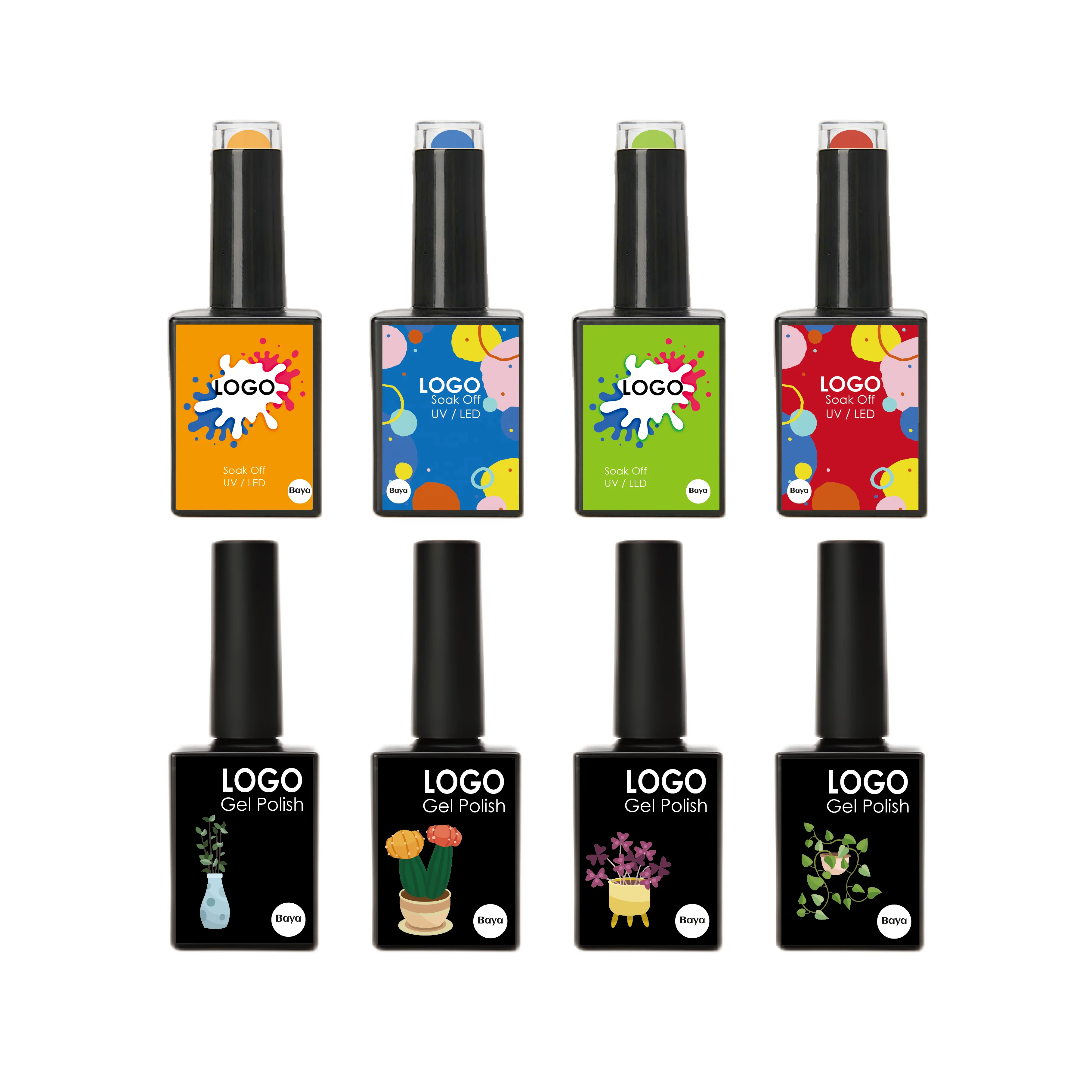 Factory wholesale 15ml square bottle HEMA Free colour gel nail polish with your logo