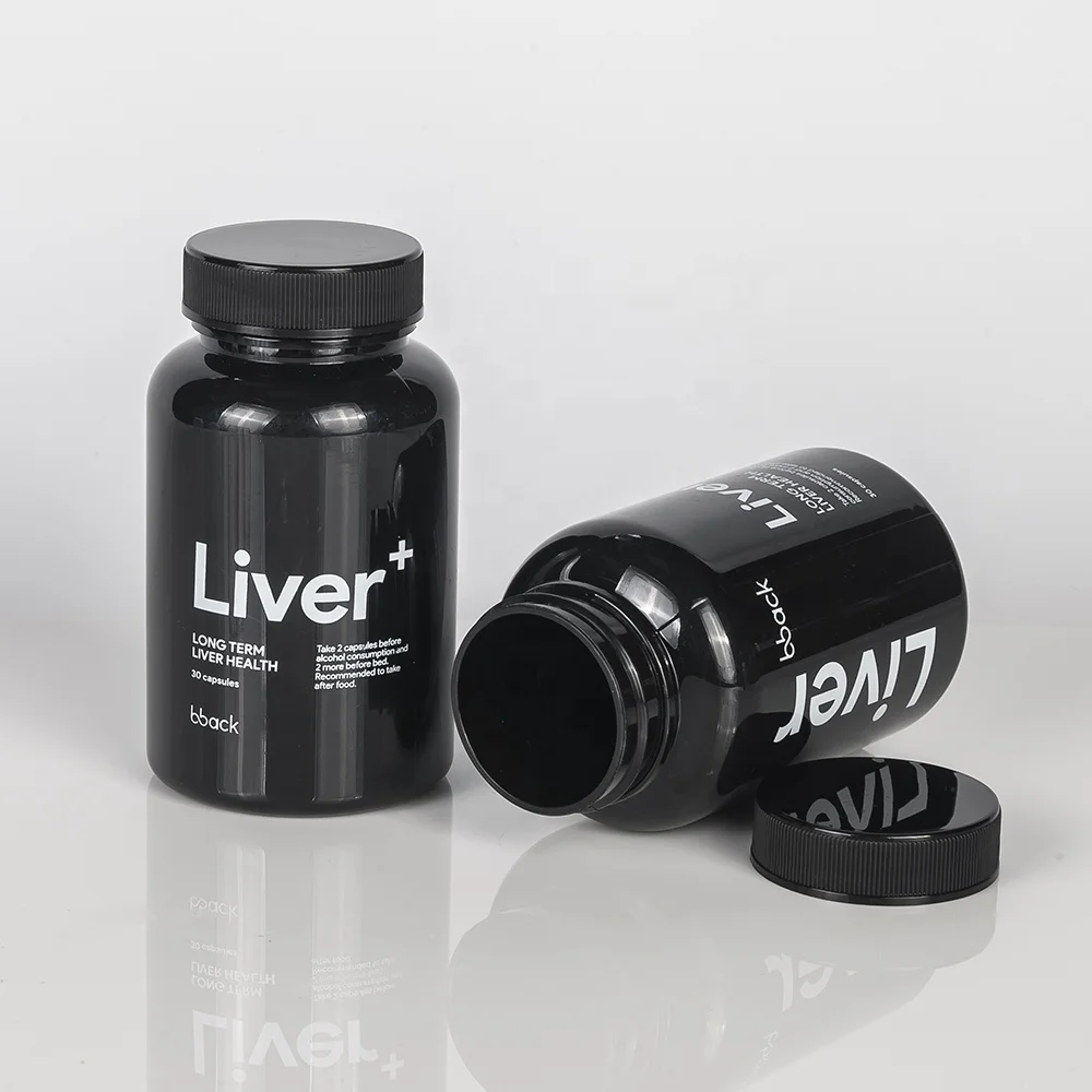 Best Sellers  Plastic  Black White  Packaging Storage Container Pill Vitamins  bottle  Medicine Jar Pill Bottle With Screw cap