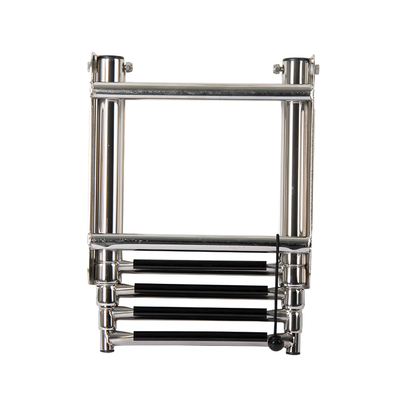 Marine Stainless Steel Boat Boarding Ladder Folding 4 Step Ladder Telescopic Boat Ladder
