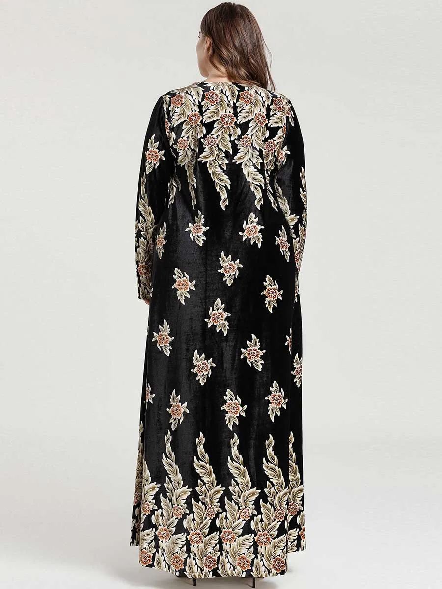 
Turkish Muslim Long Sleeve Maxi Dress Niqab Muslim Islamic Clothing Vestido Kaftan Dress Muslim Abayas From Dubai Women 2020 