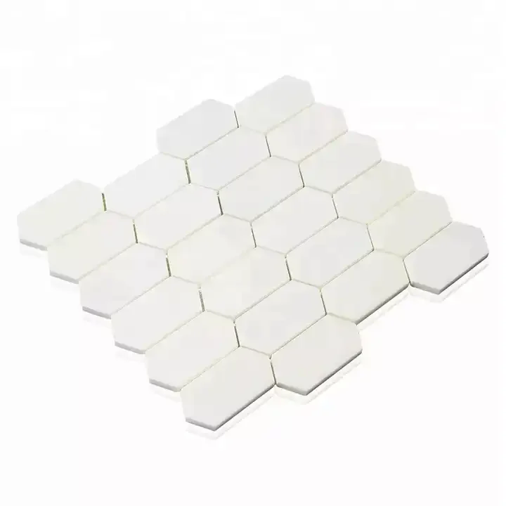 Top Sell Factory Price Danby White Long Hexagon Mosaic New Design Tile