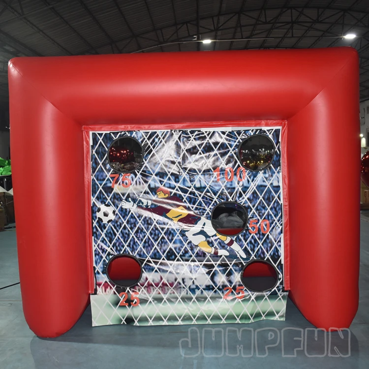 Easy setup inflatable soccer goal 3 x 2 x 2.5 meter Human inflatable football shoot games children interactive Football sports
