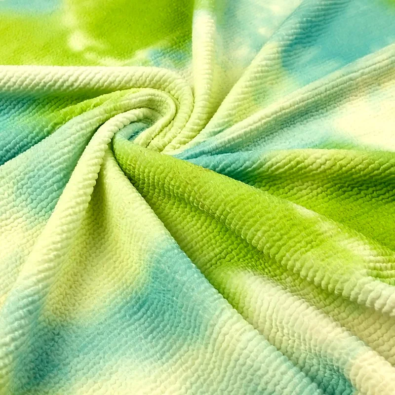 tie dyed printed 4 way stretch knitted polyamide elastane seersucker pleated crinkle fabric bathing suit