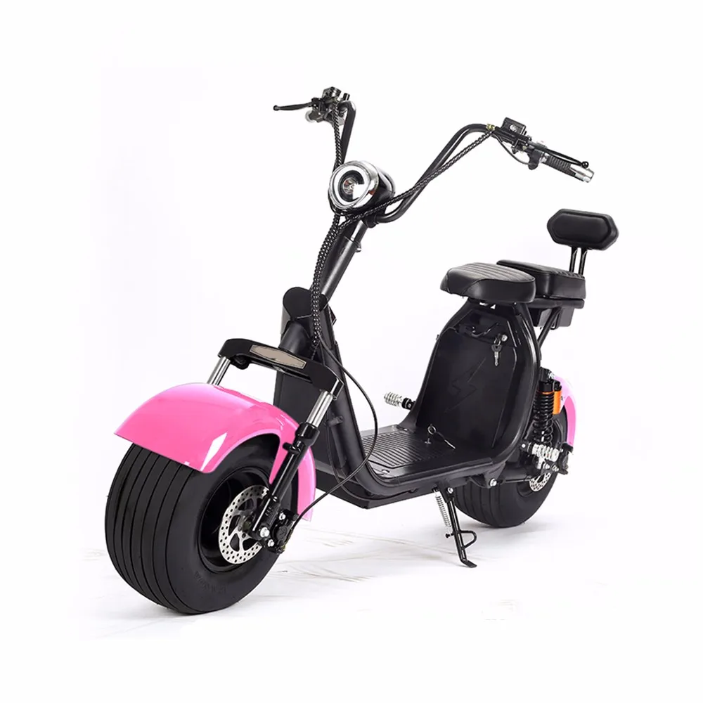 New Disc Brake Electric Scooters 500W/1000W Powerful Fat Tire Wide Wheel Max Support Dual Motor Kick Bike Scooter