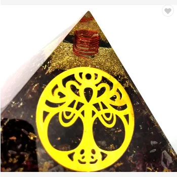 Premium Quality Best Grade Red Garnet Stone Orgone Pyramid Tree of Life Orgonite Pyramid at Wholesale Price