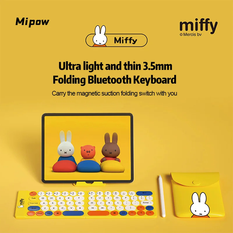 MIFFY & MIPOW тонкая Складная беспроводная клавиатура B033 Беспроводная для iPad iPhone планшета Android IOS Windows + чехол и