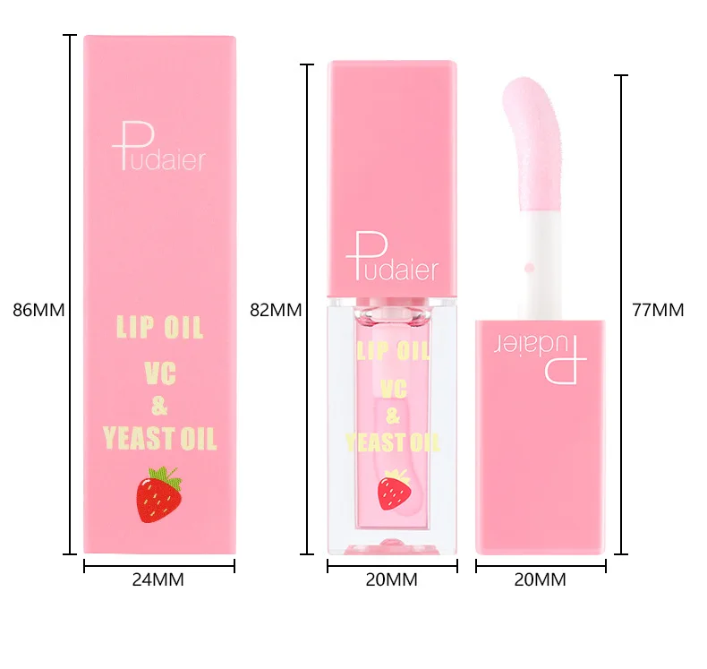 4 Flavors Plant-Fruity Moisturizing Lip-Oils Whitening Lip Lines Improve Dry Lip Oil for Daily Life
