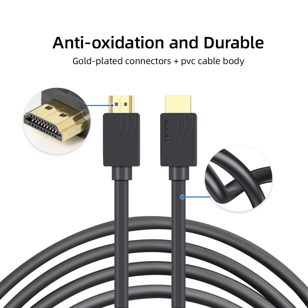 4K 3D HDMI Cable 20m HDMI Cable 4K 18gbps Gold Plated Video HDMI Cable With Ethernet