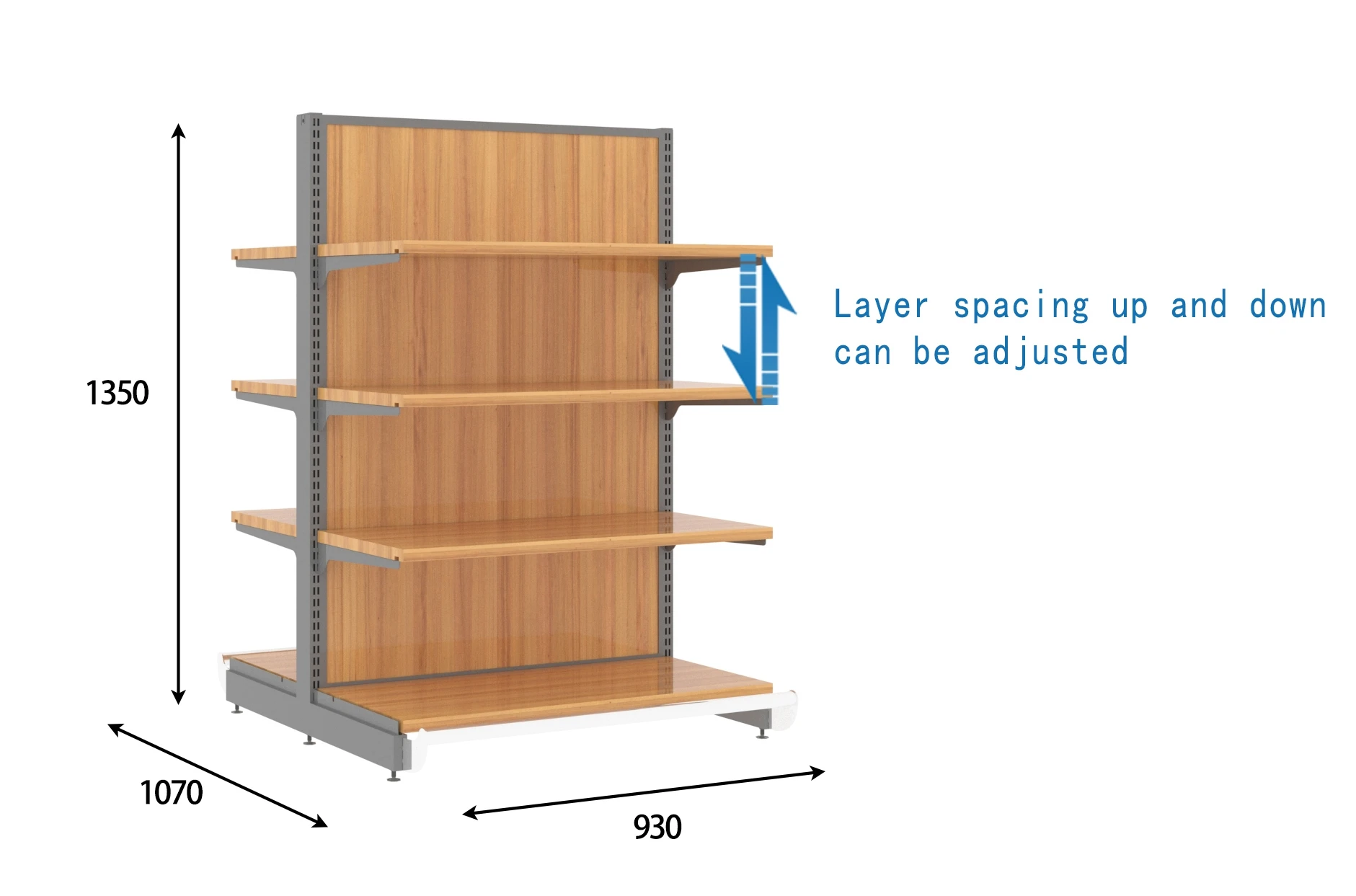 XINDE High quality 5 Lays Metal Wire Basket Candy Potato Chip Rack Snacks Display Stand for Market