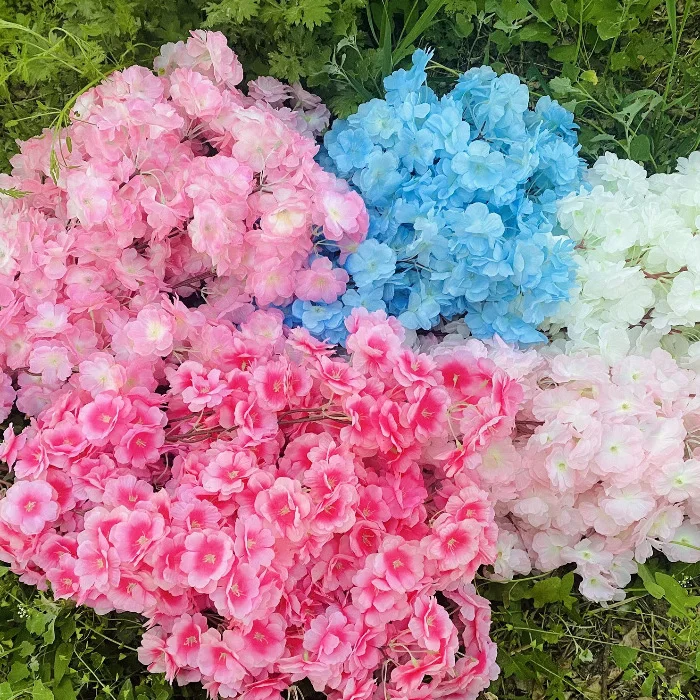 Factory Direct Wholesale Multi Headed Wedding Decoration Simulation Artificial Cherry Blossom Branches