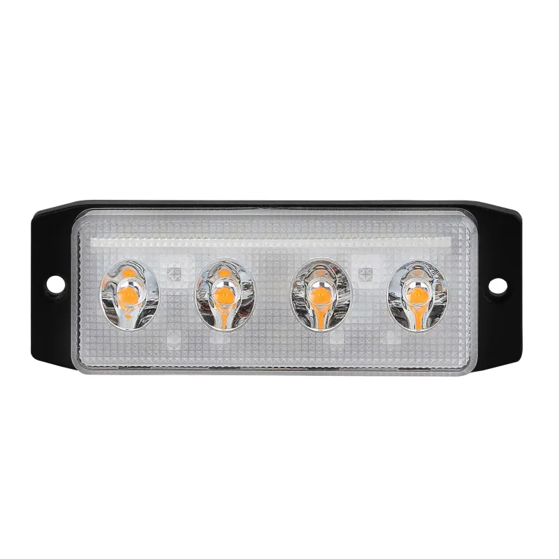 Slim 4LEDs LED Led Emergency Strobe Light Bar 12V 24V Amber Red Blue LED Beacon Warning Light