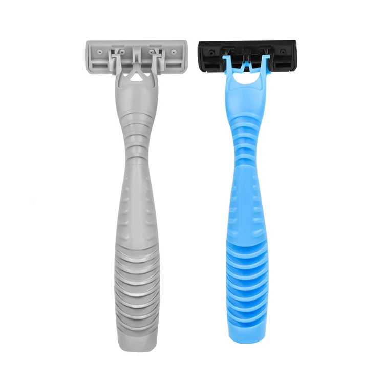 HW-B361DL disposable daily use plastic handle fast consumer hotel fast delivery Opp bag blister hang pack 3 triple blade razor