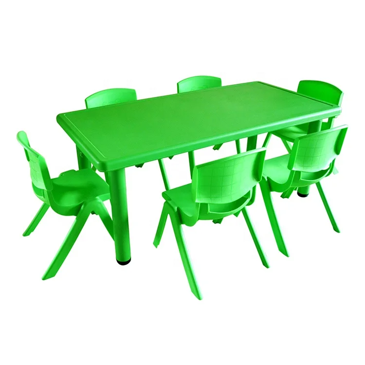 Kids PE Rectangular plastic Table for preschool