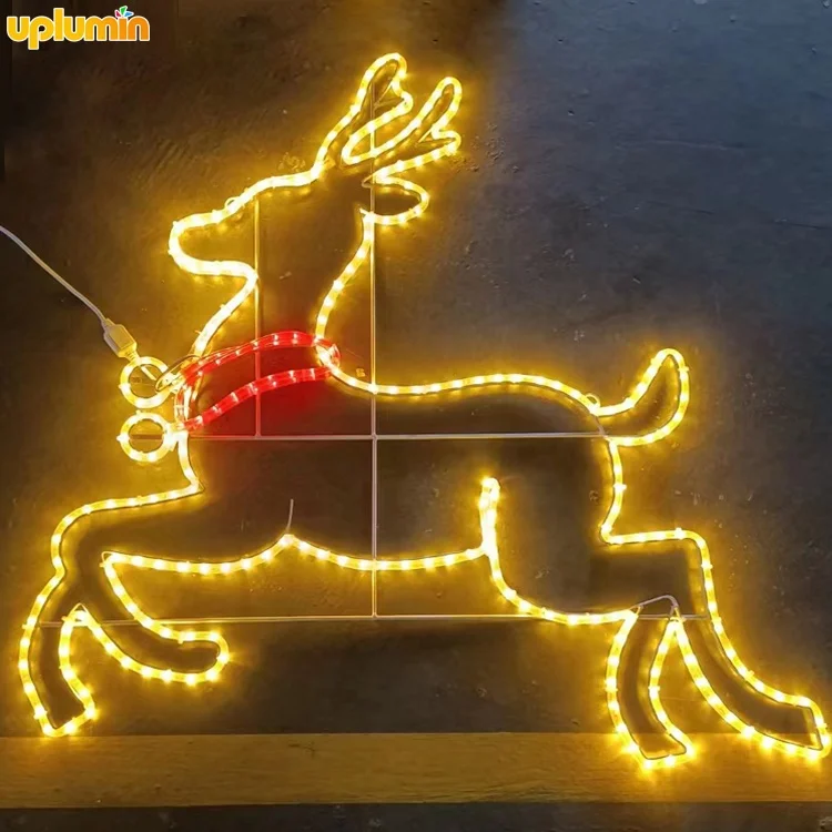 High quality outdoor deco deer 2D motif light 120*90cm deer led motif light