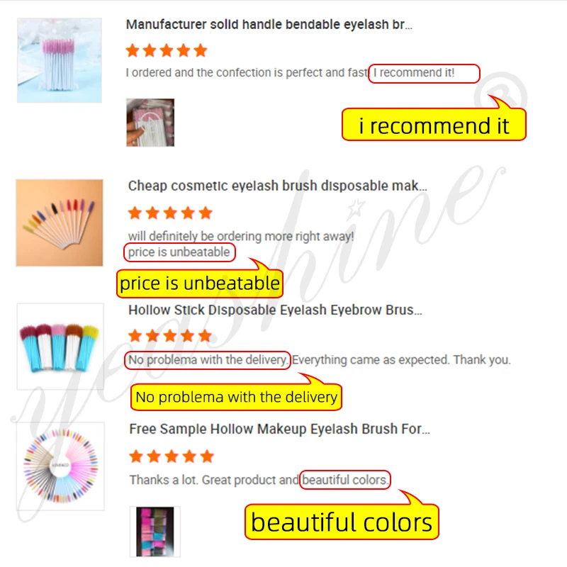 Cosmetic Cleaning Micro Pink Eyebrow Tool Spoolie Lash Solid Brush Mascara Eyelash Wand Extension Disposable Applicator Eye
