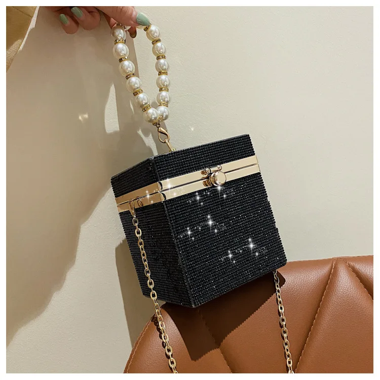 Kalanta Luxury small evening bag rhinestone colorful diamond purse bling party shoulder bag high quality wedding purse crystal