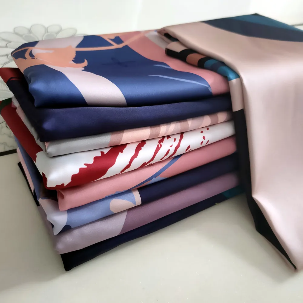 custom printed tudung premium high quality bawal satin hijab new womens silk fabric shawl scarves