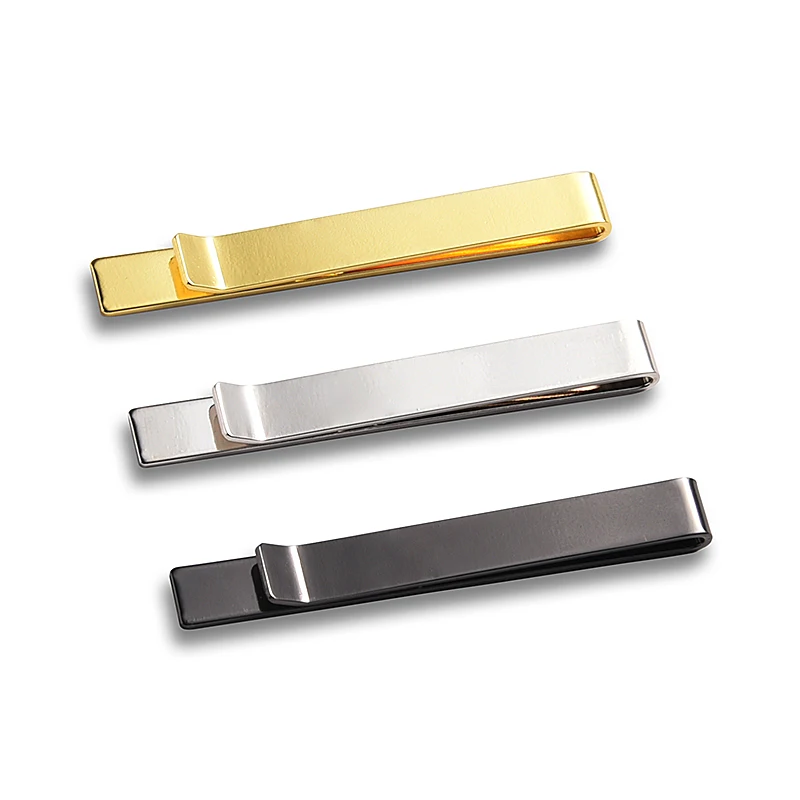 Недорогие оптовые продажи, мужской рекламный металлический зажим для галстука из нержавеющей стали с пользовательским логотипом