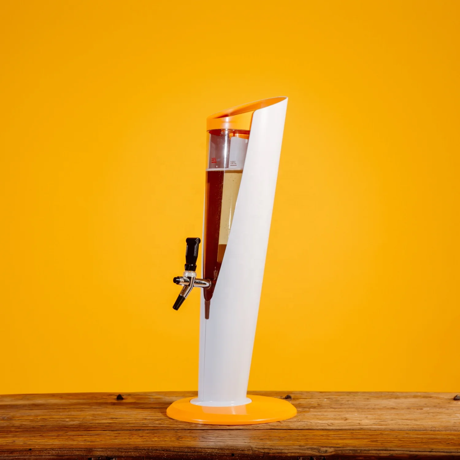 Custom hot bar Desktop Beer Tower 3 liters  Drink juice machine can be filled with ice light autonomous Drink Dispenser with tap