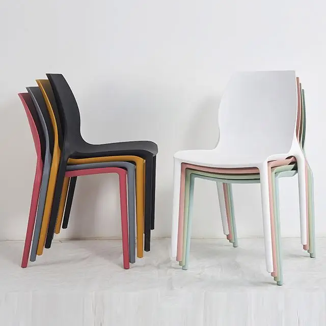 High Quality Modern design Colorful Full PP Plastic chair stackable dining chair
