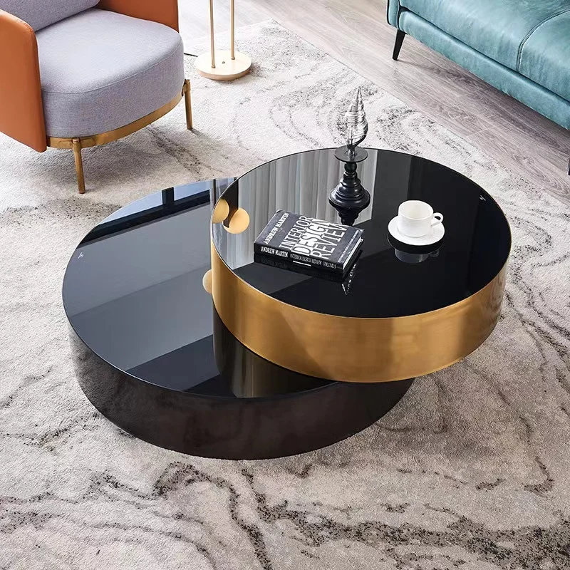 High Demanding Living Room Furniture Tea Tables With black High Gloss Side Table Nesting Coffee Table