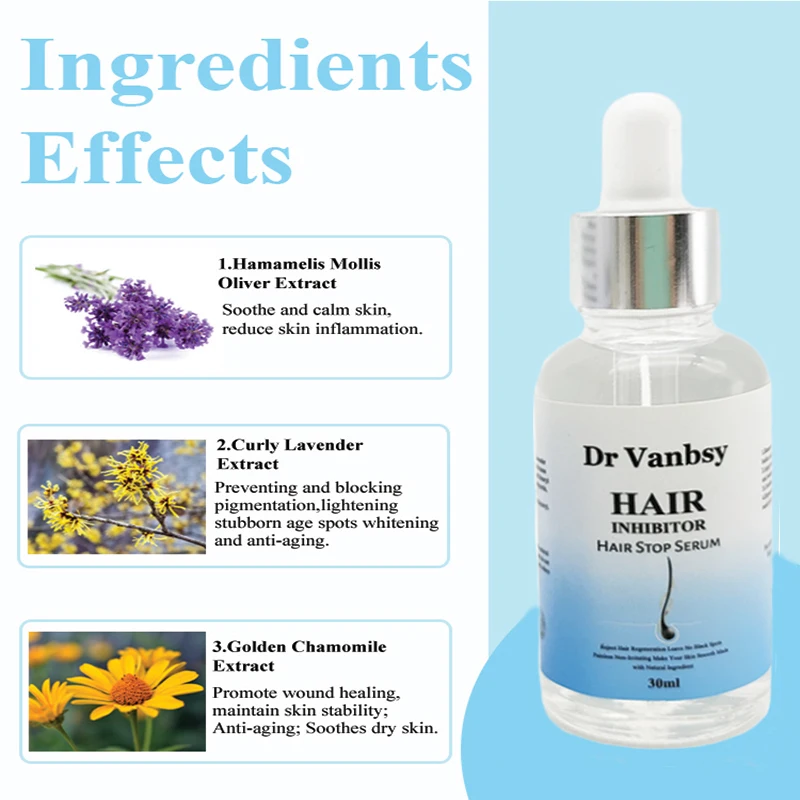 Factory Price Hair Growth Inhibitor Organic Hair Inhibitor Serum Long-lasting Effective Hair Inhibitor Serum