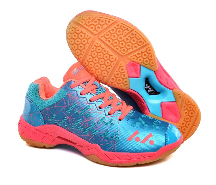 new model lining men resistant competition print blue new badminton shoes