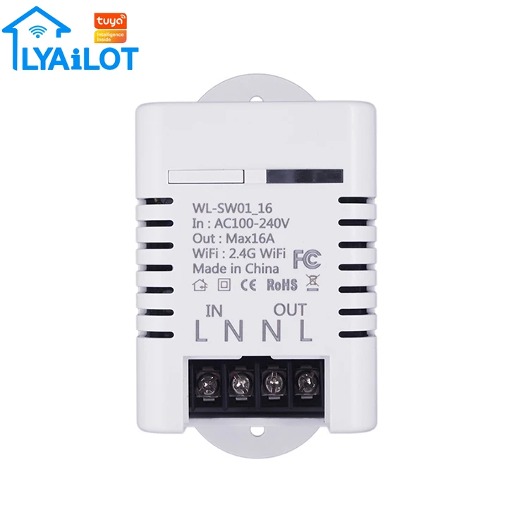 Умный переключатель с голосовым управлением Google/Alexa Tuya, 16 А